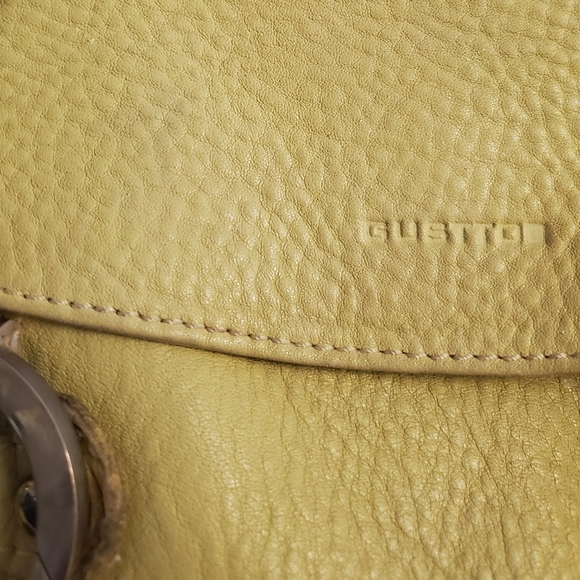 Gustto Pebble Leather Handbag in Light Green - Picture 11 of 13